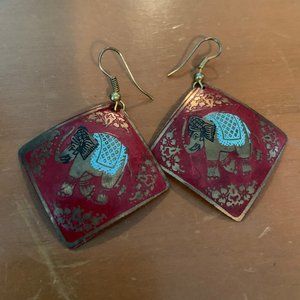 Antique elephant earrings